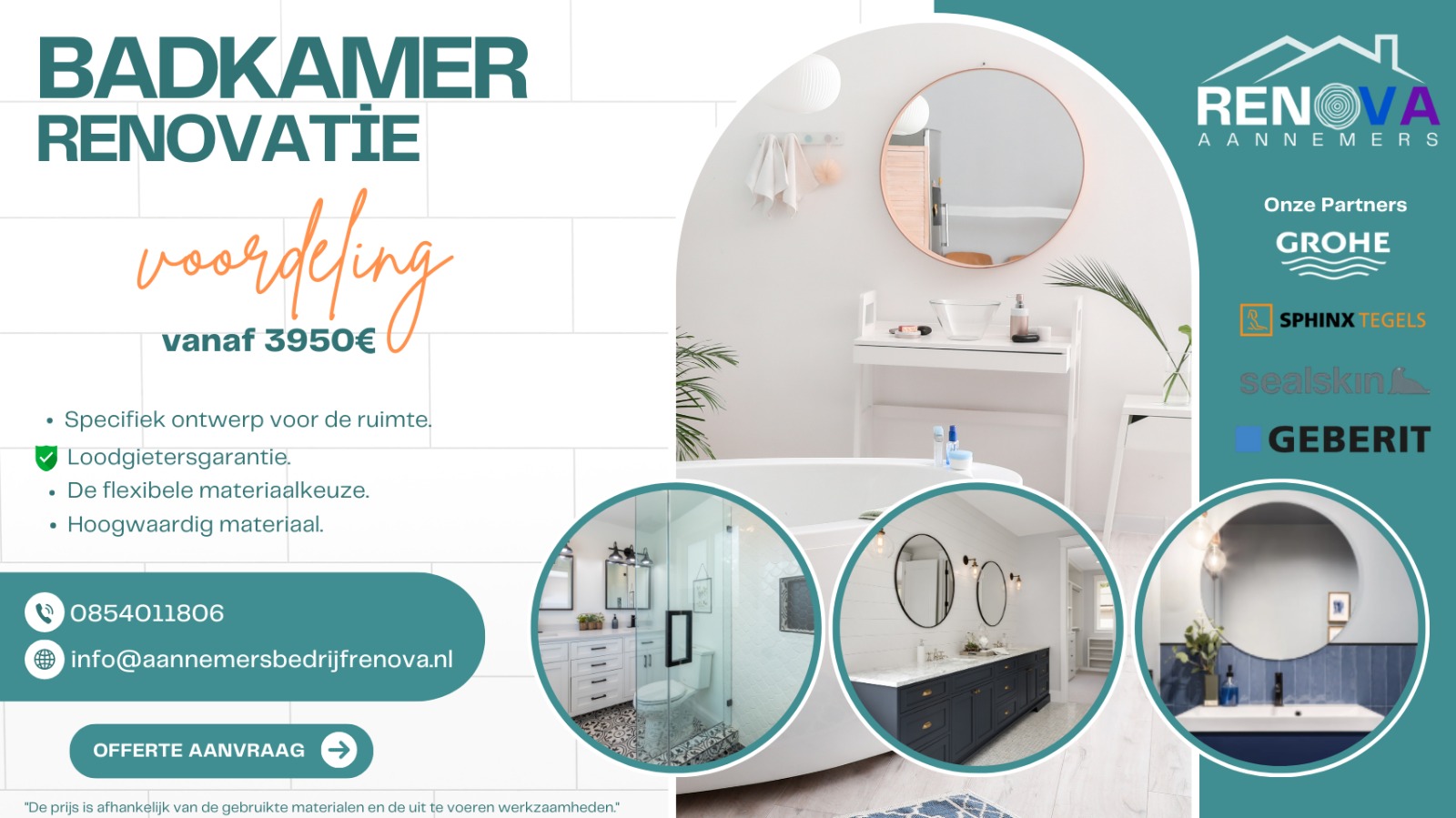Badkamer renovatie van topkwaliteit vanaf €3950 – Complete transformatie voor een betaalbare prijs