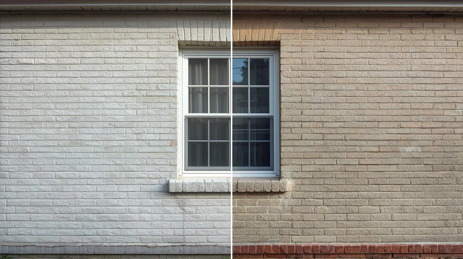 Gevelrenovatie van een woning met vernieuwd voegwerk en herstelde bakstenen